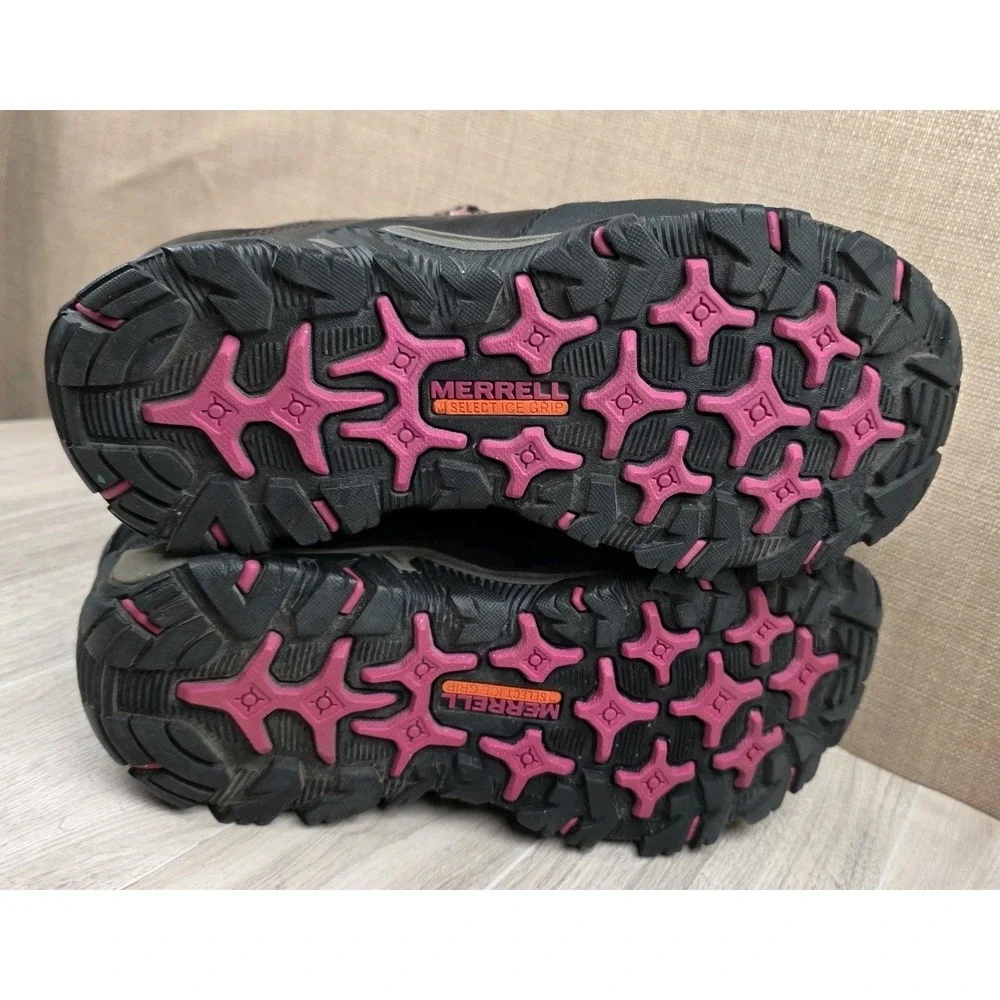 Merrell Polarand 8 Waterproof Womens Size 6 Expresso Pink Winter Hiking Boots